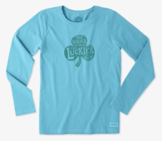 Women's Hard Work - Life Is Good Shirt Penguin