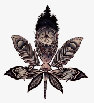 Weed Love Women's Printed Tote Bag - Dream Catcher With A Heart In The Middle