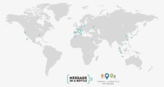 Mapa Travel Lifestyle Network - Vector Flat World Map