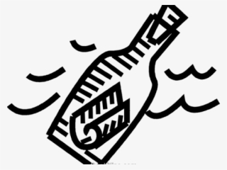 Message Clipart Message In Bottle - Message In Bottle Clipart