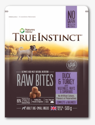 True Instinct Small Breed Raw Bites Duck And Turkey - Stallion