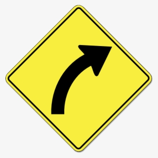 Which Sign Indicates The Road Makes A Sharp Turn To - Right Turn Road Sign