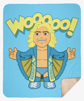 Medium Wooooo Sherpa Blanket - Cartoon