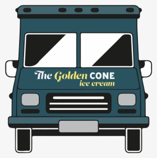 Fictitious Ice Cream Truck With Billboard And Banner - Food Truck