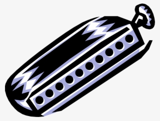 Vector Illustration Of Harmonica Mouth Organ Free Reed