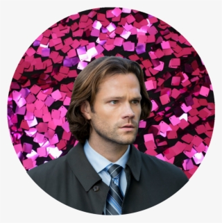 Circular Magenta, Purple, And Teal Sam Winchester Icons - Dark Pink Aesthetic