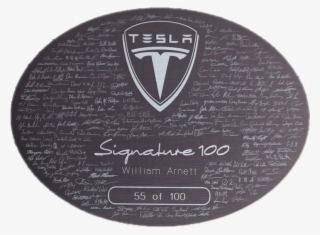 Signature 100 Plaque - Tesla Motors