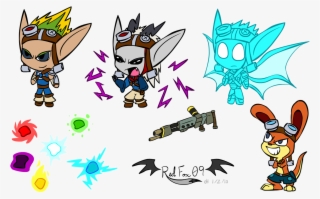 Jak And Daxter Chibis - Jak The Lost Frontier Art