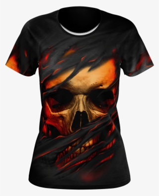 Ripped Face Skull Women's T-shirt - T-shirt