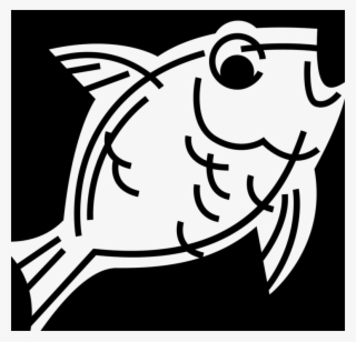 Vector Illustration Of Aquatic Marine Tropical Goldfish - Illustration