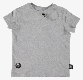 Picture Of Ripped T- Shirt Grey - Active Shirt