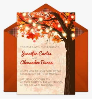 Autumn Tree Online Invitation - Christmas Card