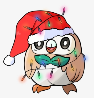 Pokemon Rowlet Christmas Freetoedit - Pokemon Rowlet Christmas