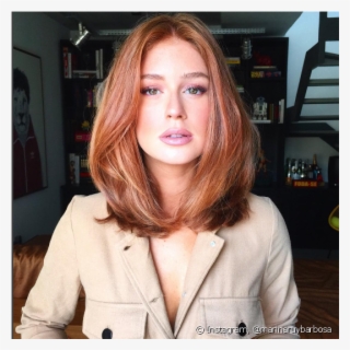A Atriz Marina Ruy Barbosa Mudou O Comprimento Dos - Face Frame Shoulder Length Hair