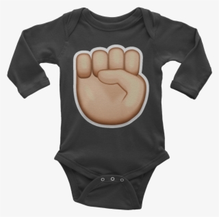 99 Raised Fist Dark Skin Tone Emoji U 270a U 1f3ff - My Uncle Onesies
