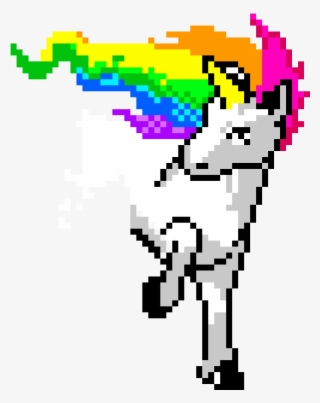 Rainbow Unicorn Icon - Pixel Art Unicorn