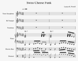 Swiss Cheese Funk Sheet Music For Piano, Tenor Saxophone, - Sheet Music
