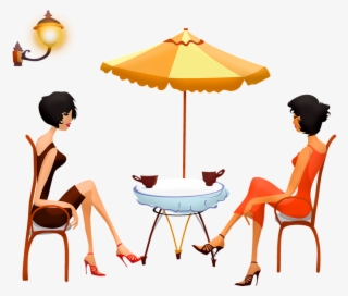 Women At Cafe, Woman Drinking Coffee, Women, Cup - Human Png Black Sitting