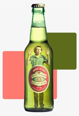 Alcohol Addiction Hurts - Glass Bottle