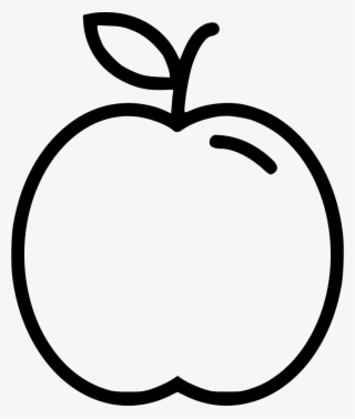 Bitten Apple Icon Png - Line Art