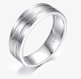 Classic Carved Spiral White Gold Wedding Ring - Titanium Ring