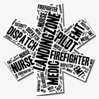 Star Of Life With Flight Safety Net Jobs In Text Inside - Cross