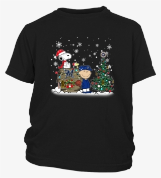 Mlb Milwaukee Brewers Snoopy The Peanuts Movie Christmas - Shirt
