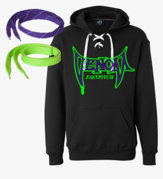 Venom Hockey Lace Hoodie - J. America Men's Sports Lace Up Hoodie Sweatshirt
