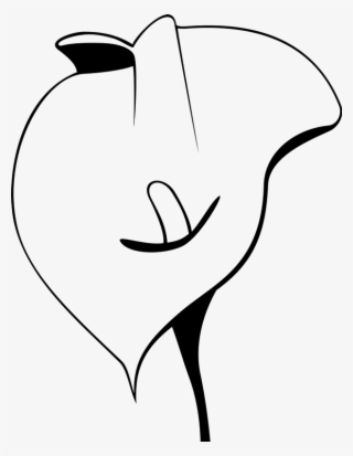 Calla Lily Outline Rubber Stamp