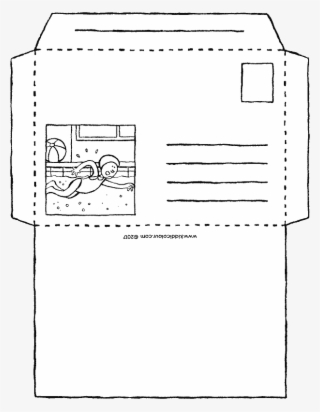 620 X 800 4 - Unicorn Envelope Colouring Page