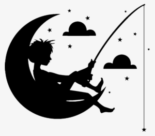 Freetoedit Silhouette Art Night Sky Moon Disney Fairyt - Lune Enfant