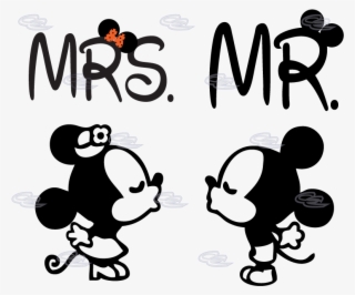 Mickey And Minnie Mouse Silhouette - Minnie Et Mickey Mouse Kiss