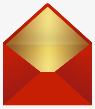 Envelope Red Gold Clip Art Image