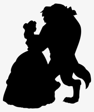 Disney Silhouette Png - Belle And Beast Silhouette