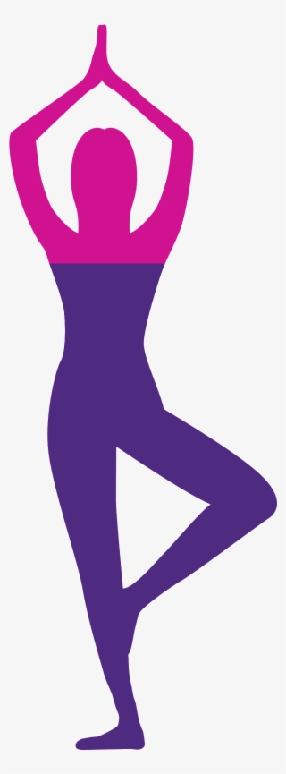 Yoga Silhouette Eenderde Roze