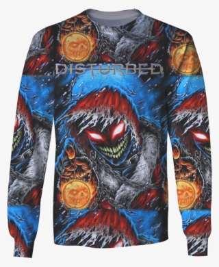 3d Print Disturbed Rock Band Long Sleeve - Disturbed Christmas