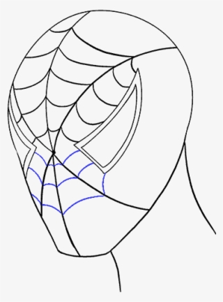 Drawn Spider Man Spider Man's Face - Drawing