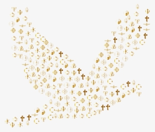 Gold World Religions Dove No Background Medium - World Religions Transparent Background