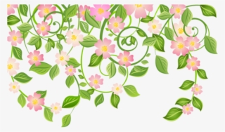 Free Png Download Spring Blossom Decoration With Leaves - Flowers And Leaves Png