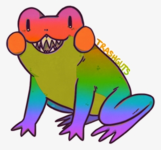 Frog But With A Gradient Rainbow Overlay