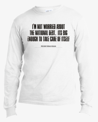 Ronald Reagan National Debt Usa100ls Port & Co - Long-sleeved T-shirt