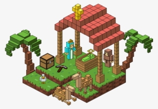 Cubecraft Nativity Scene - Cartoon