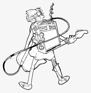 The Gorillaz - Ghostbustaz - Line Art