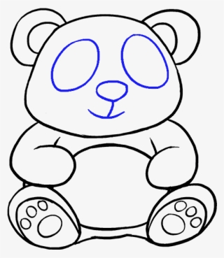 Drawn Panda Head - การ์ตูน ลาย เส้น Png