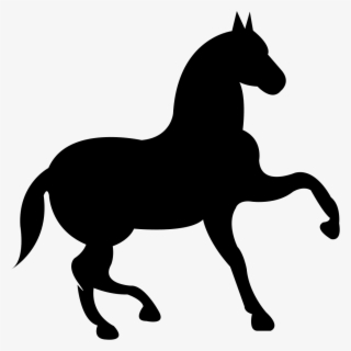 Dancing Black Horse With One Lift Foot Comments - Horse Riding Vector Png