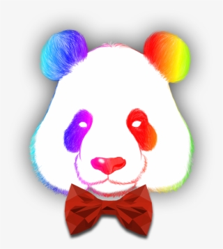 96 Colorful Panda Head Art Print By Marianvoicu Society6 - Cartoon