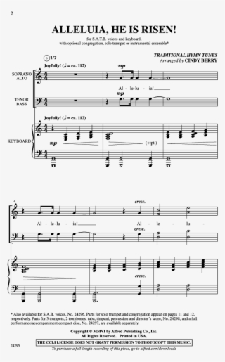 Thumbnail Alleluia, He Is Risen - Sheet Music