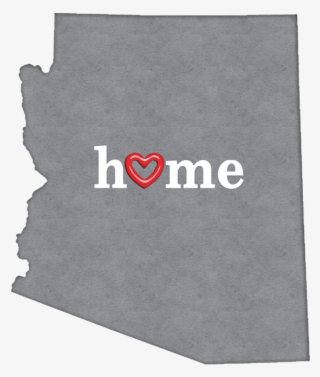 Click And Drag To Re-position The Image, If Desired - State Map Outline Arizona With Heart In Home