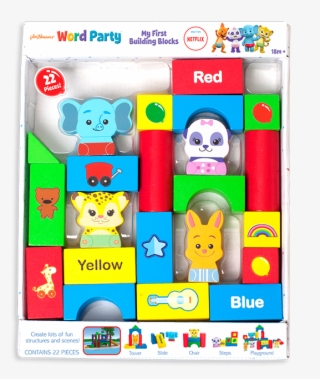 Word Party My First Building Blocks Package Front 650 - Cartoon