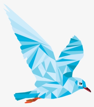 Low Poly Blue Bird - Pigeons And Doves